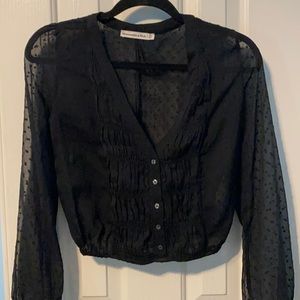 Abercrombie Clipdot Chiffon Top